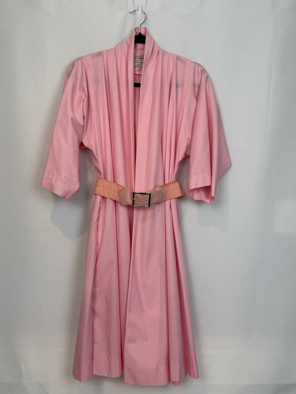 Vintage Neiman Marcus Pink Wrap "Model Smock" Size Small 70s Boho Romantic